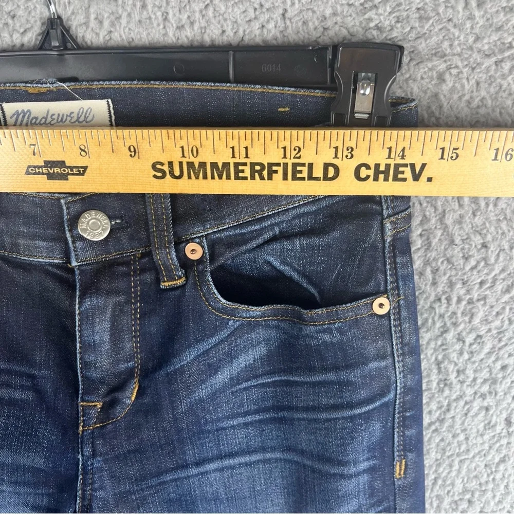 Madewell Women’s Skinny Skinny‎ Dark Wash Mid-Rise Cuffed Jeans Size 25 - Picture 2 of 14
